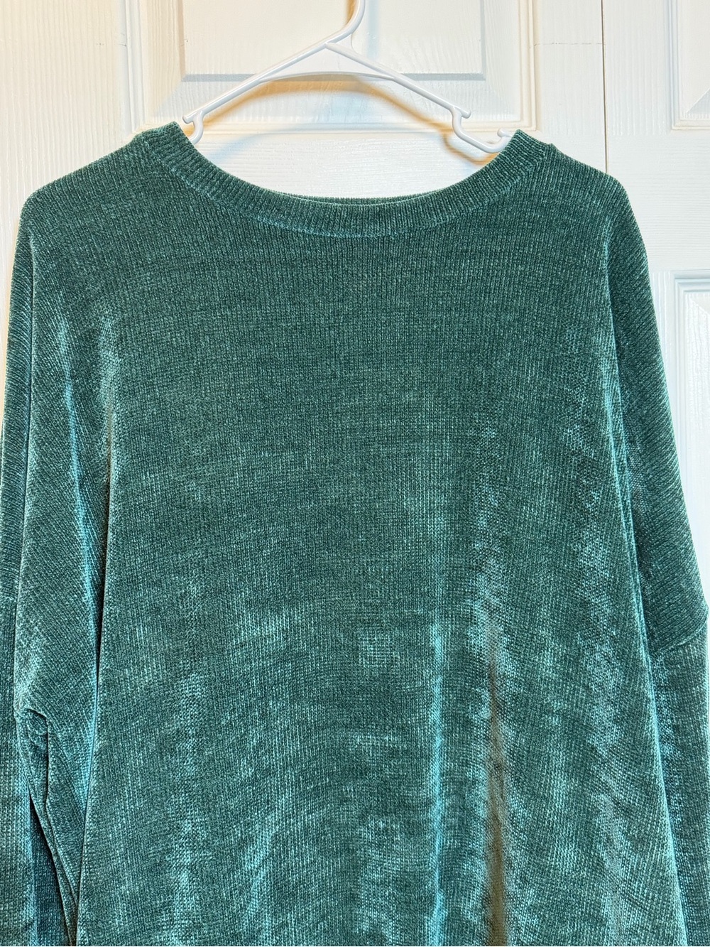 NWT Freckled Poppy 1XL Green Chenille Sweater Long Sleeve Cozy Soft Top - Picture 2 of 9